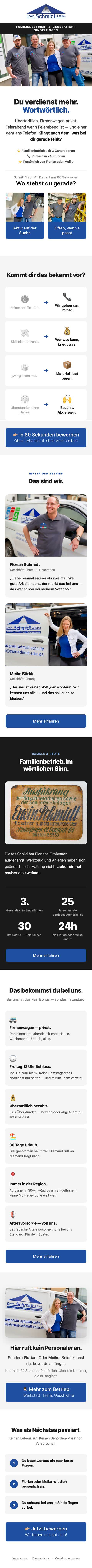 Recruiting-Funnel Erwin Schmidt & Sohn