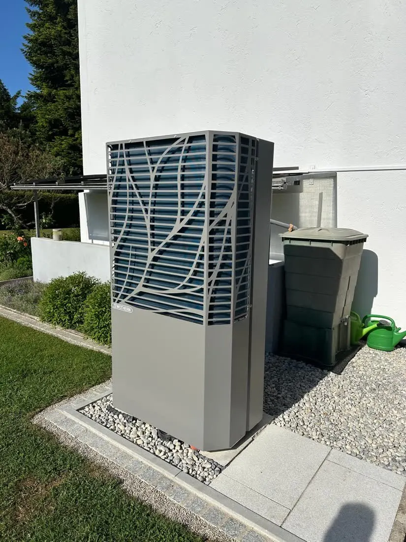 Wärmepumpe im Garten — Projekt eines Kunden